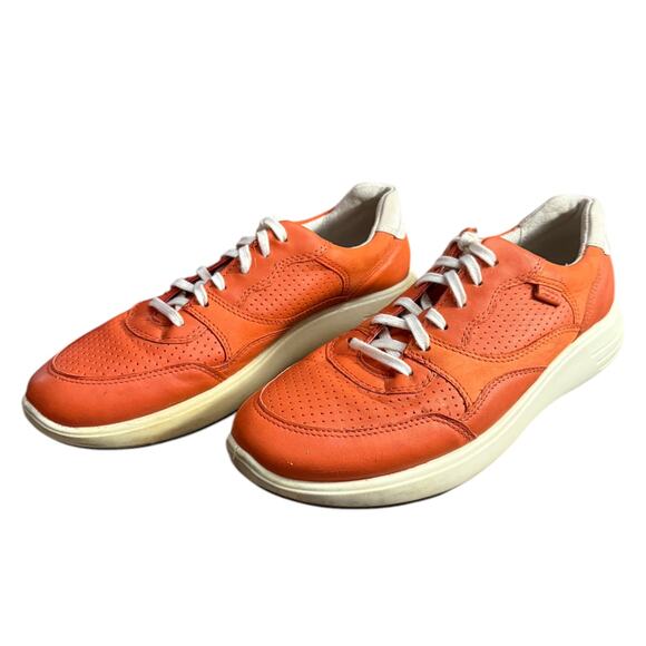 Ecco Orange Leather Soft 7 Runner Sneaker Size 7 - Picture 1 of 8